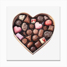 Heart Of Chocolates 4 Canvas Print