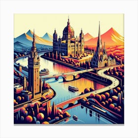 Budapest Cityscape Canvas Print