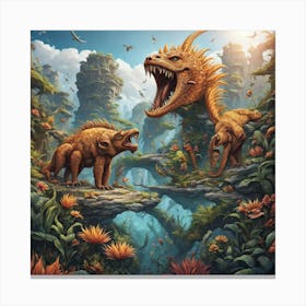 Savage Beasts 1 Canvas Print