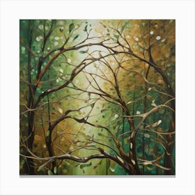 Trees In The Forest Canvas Print