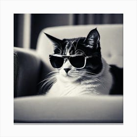 Cat In Sunglasses 4 Canvas Print