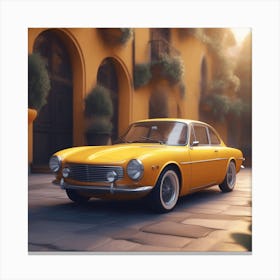 Yellow Car Canvas Print