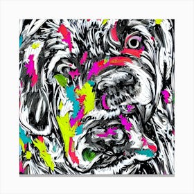 Dog & Puppy Abstract Expressionism Art Print Canvas Print