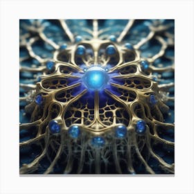 Blue And Gold Canvas Print