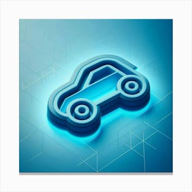 Car Icon - Car Stock Videos & Royalty-Free Footage Canvas Print