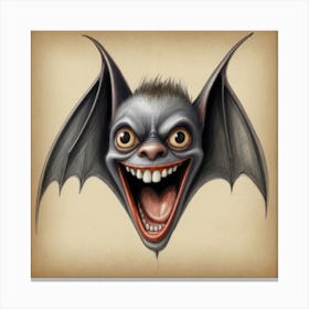 Bat Head Canvas Print