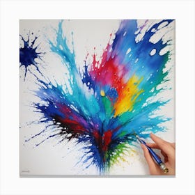 Abstract Watercolor Painting Canvas Print