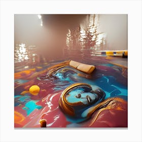 Coloured pool Canvas Print