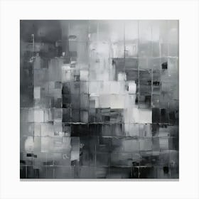 Abstract Black And White Painting Stampe su tela