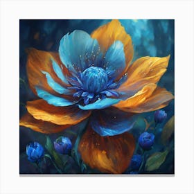 Blue Flower Canvas Print