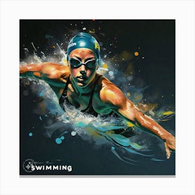 Olympic Swimmer Canvas Print