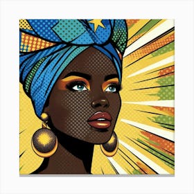 Mbali Pop African Woman Canvas Print