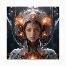 Futuristic Woman Canvas Print