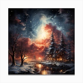 Night In The Forest Canvas Print