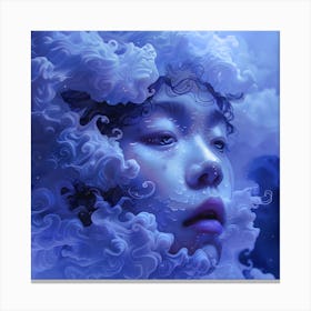 Girl In The Clouds 1 Canvas Print