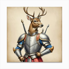 Deer In Armor 9 Canvas Print