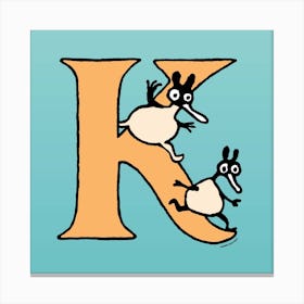 Moomin Collection Alphabet Letter K Canvas Print