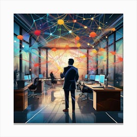 Businessman In The Office Canvas Print