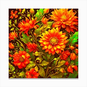 Chrysanthemums Canvas Print