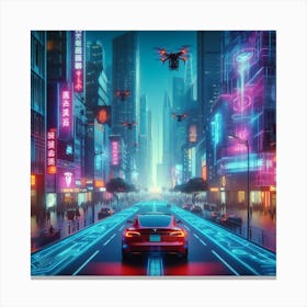 Futuristic City Canvas Print