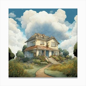 House In The Clouds Canvas Print