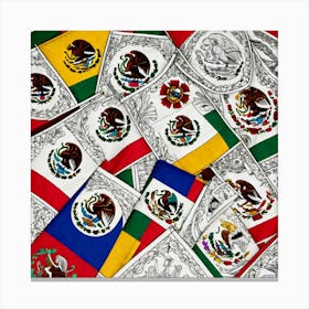 Flags Of Mexico 2 Canvas Print