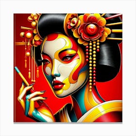 Japan Geisha Visual 6 Canvas Print