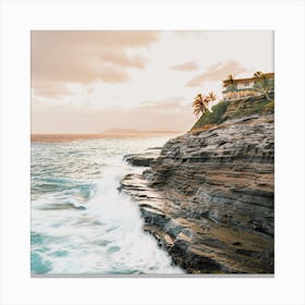 Ocean Cliffs Sunset Canvas Print