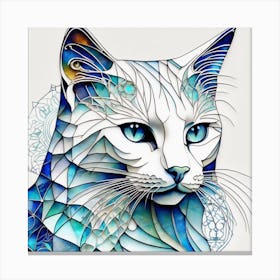 Cat With Blue Eyes 1 Canvas Print