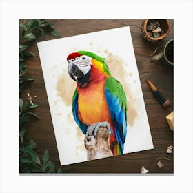 Colorful Parrot Canvas Print