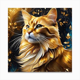 Golden Cat 18 Canvas Print