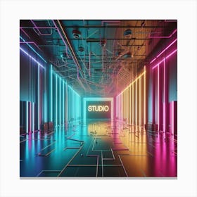 Neon Studio Canvas Print