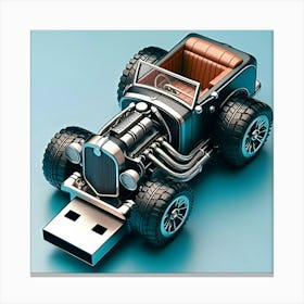 A Flash Drive Design As A Motor Car 1 Canvas Print