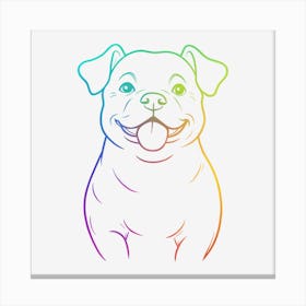 Rainbow Bulldog 1 Canvas Print