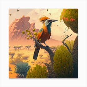 Bird In The Desert 1 Canvas Print