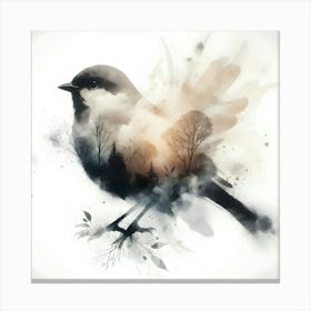 Bird In The Forest Canvas Print