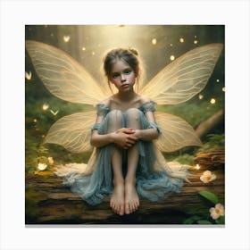 Fairy Girl In The Forest 2 Canvas Print