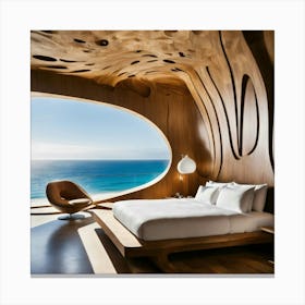 Zaha Hadid Expressionist Interior Hotel Beach By (2) Canvas Print