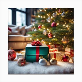 Christmas Presents Under The Tree 4 Canvas Print