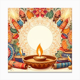 Diwali Background 8 Canvas Print