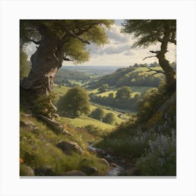 Valley In The Woods Canvas Print