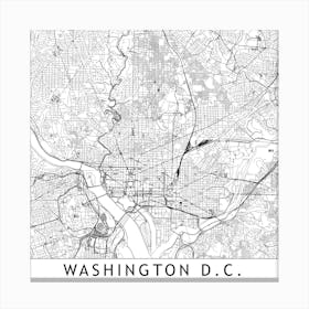 Washington Map Canvas Print