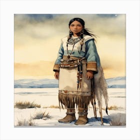 Native American Girl Canvas Print
