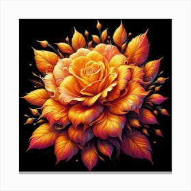 Orange Rose Canvas Print