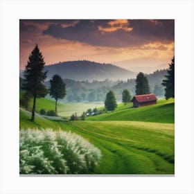 Sunset In The Countryside 12 Canvas Print