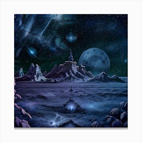Space Landscape 6 Canvas Print