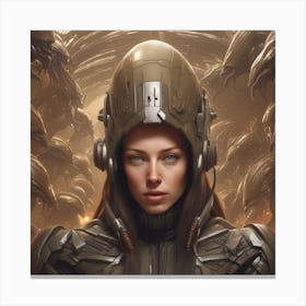 Alien Girl Canvas Print