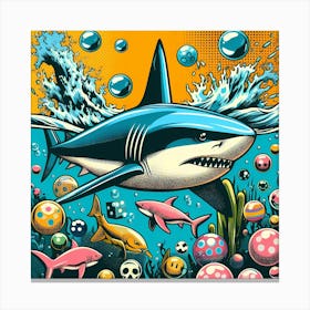 Easter Shark Canvas Print