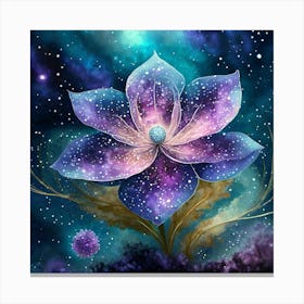 Galaxy Flower Canvas Print