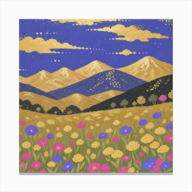 Flowers In The Mountains Canvas Print